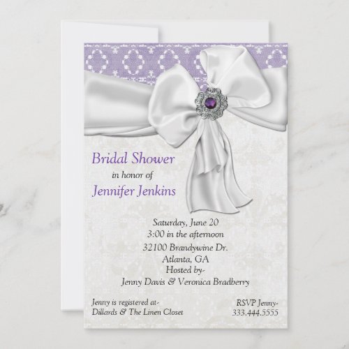 Amethyst Bridal Shower Invitation