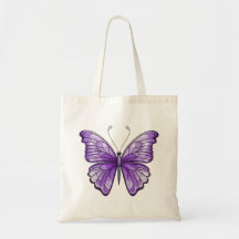 Amethyst Butterfly Tote