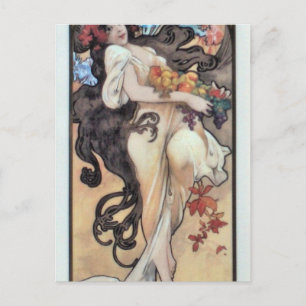 Amethyst by Alphonse Mucha Postcard