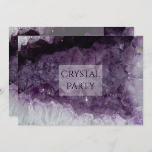 Amethyst Cave Crystal Party Invitation