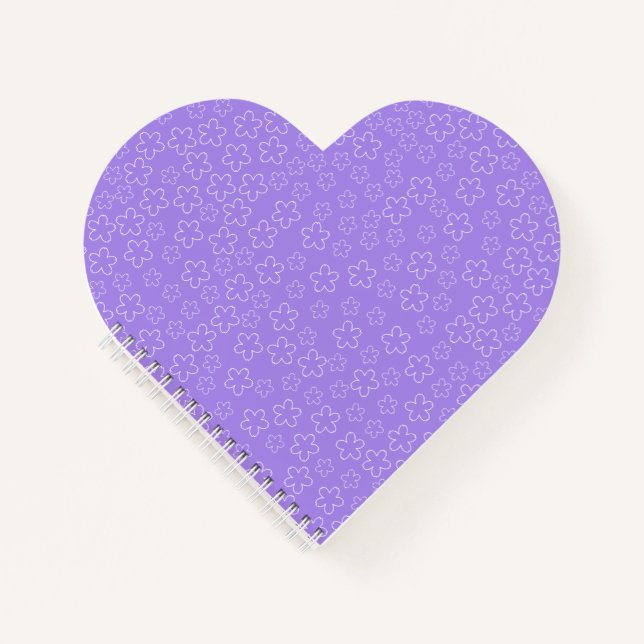 Amethyst Cherry Blossom Heart Notebook (Front)
