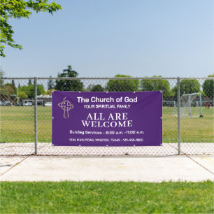 Amethyst Church Banner With Your Logo