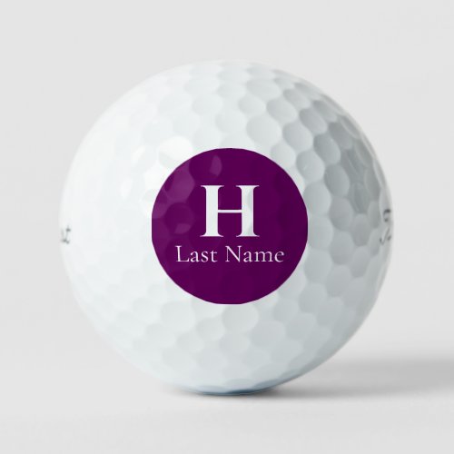 Amethyst Circle Personalized Golf Ball 3 HAMbWG
