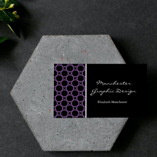 Customizable Amethyst Circles Business Card