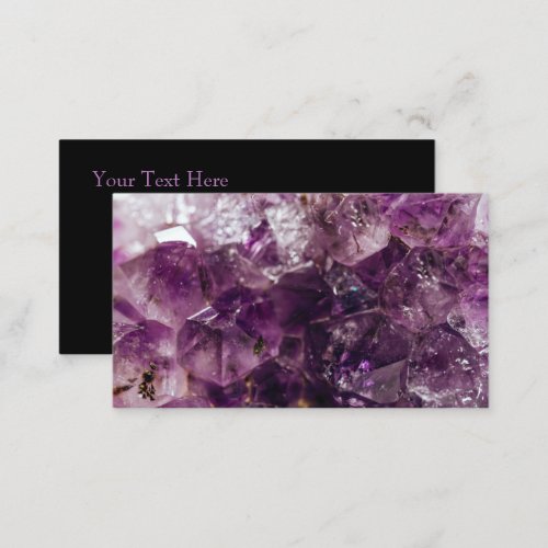 Amethyst Crystal Cleansing Energy Business Card