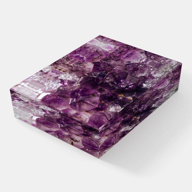 Amethyst Crystal Cleansing Energy Paperweight (Angled)