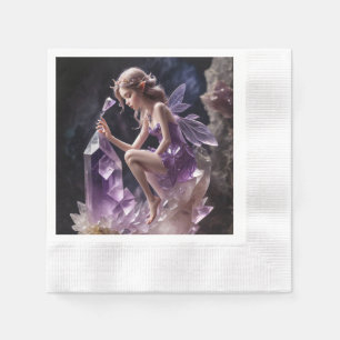 Amethyst Crystal Fantasy Fairy Princess Napkins