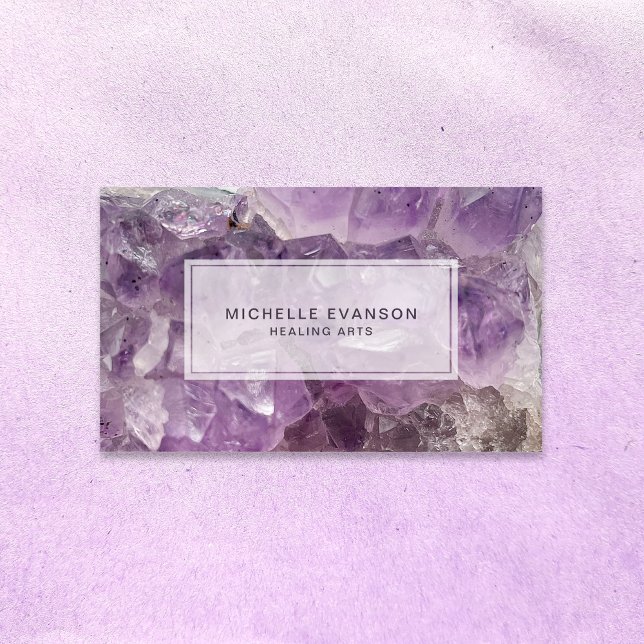 Amethyst Crystal Healing Arts Business Card (Creator Uploaded)
