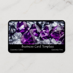 Amethyst Crystal Healing Business Card