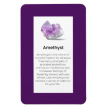 Amethyst Crystal Meaning Jewelry Display Sign