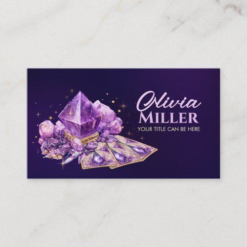 Amethyst Crystals and Tarot  Oracle cards