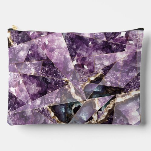 Amethyst crystals elegant modern accessories bag