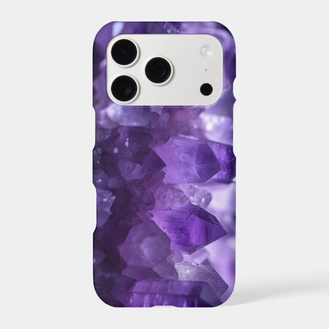 Amethyst crystals iphone case (Back)