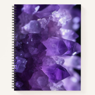 Amethyst crystals notebook