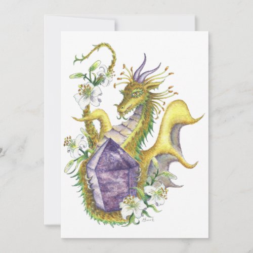 Amethyst Dragon _ Greeting card