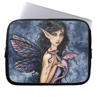 Amethyst Dragon Purple Fairy Fantasy Art Laptop Sleeve