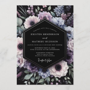 Amethyst Duskbloom Wedding Invitation