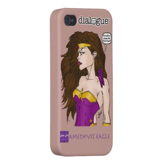 Amethyst Eagle iPhone4 Case (Back Right)