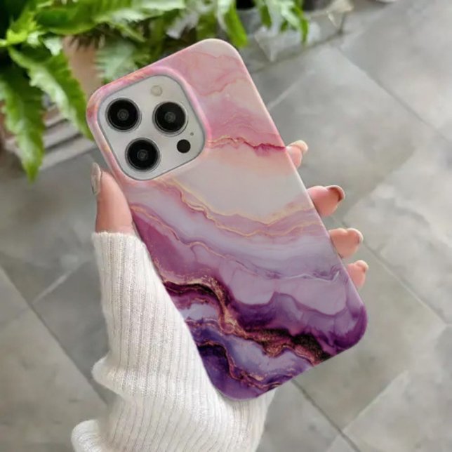 Amethyst Éclat – Luxury Purple & Pink Marble iPhone Case (Creator Uploaded)