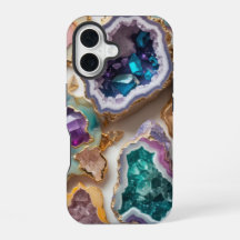 Amethyst & Emerald Crystal Geodes – Elegant Marble