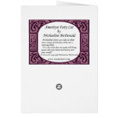 Amethyst Fairy Cat Card (Back)
