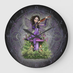 Amethyst Fairy Large Clock