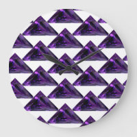 Amethyst, February Birthstone Purple Large Clock
