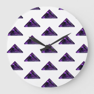 Amethyst, February Birthstone Purple Large Clock
