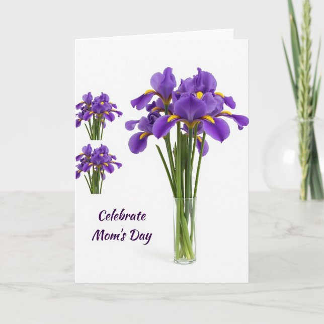 Amethyst Floral Pattern Card (Front)
