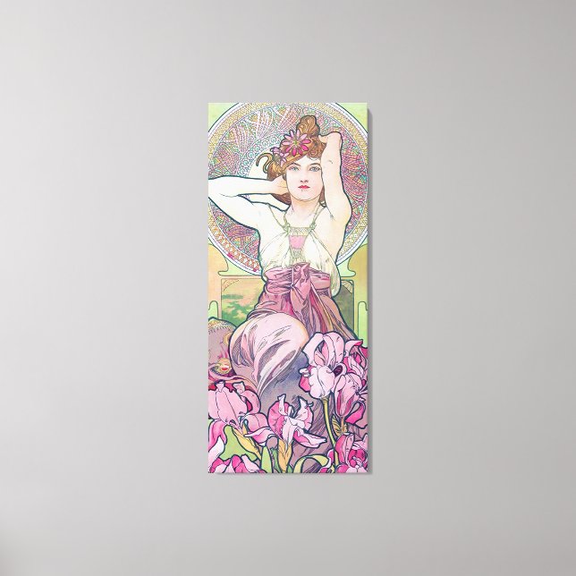 Amethyst (Four Jewels), Alphonse Mucha Canvas Print (Front)