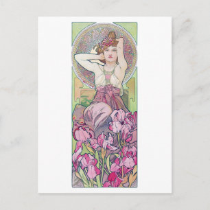 Amethyst (Four Jewels), Alphonse Mucha Postcard