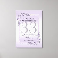 Amethyst Gem & Glitter 33rd Wedding Anniversary