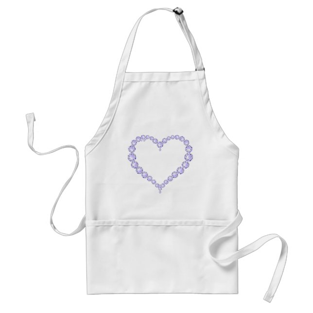 Amethyst Gem heart Adult Apron (Front)