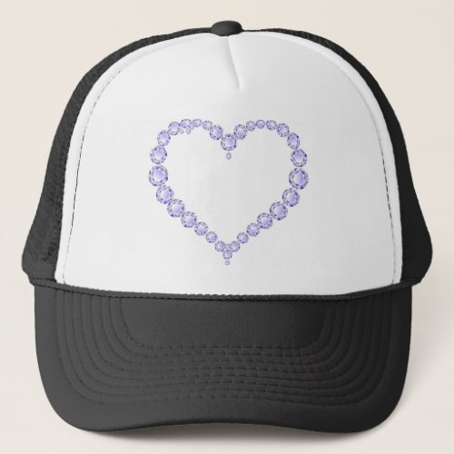Amethyst Gem heart Trucker Hat