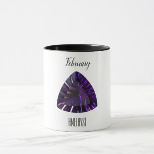 Amethyst Gem Purple Coffee Mug February Birthstone