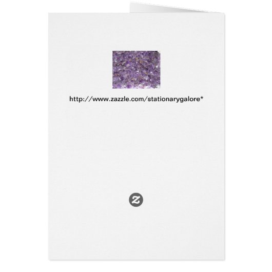 Amethyst gem violet crystal stone (Back)