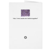 Amethyst gem violet crystal stone cards (Back)