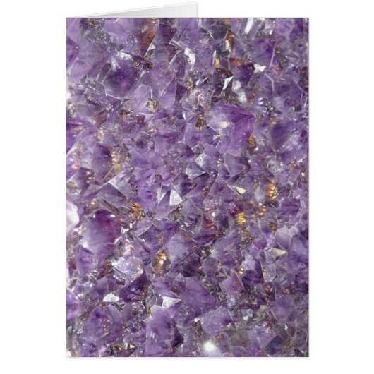 Amethyst gem violet crystal stone cards (Front)