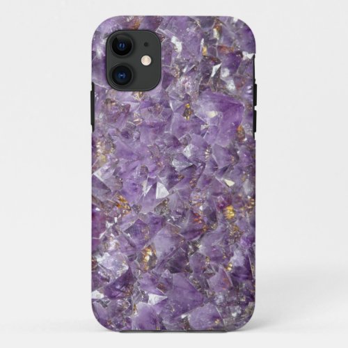 Amethyst gem violet crystal stone iPhone 11 case