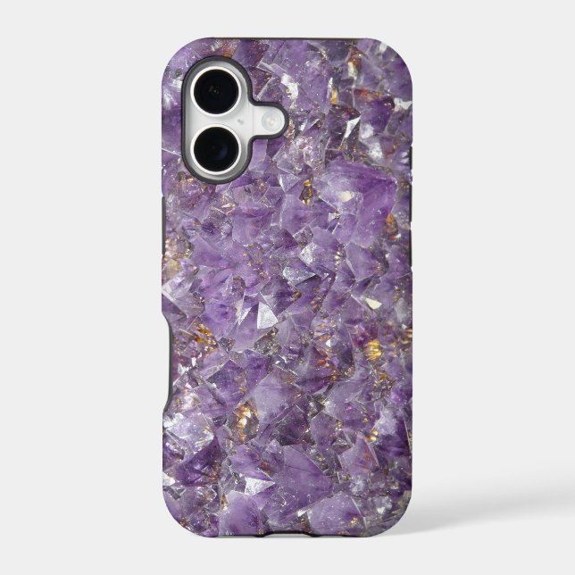 Amethyst gem violet crystal stone iphone case (Back)