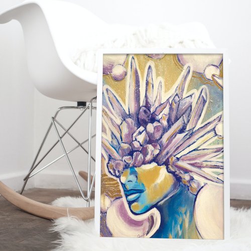 Amethyst Gemstone Fantasy Feminist Abstract Art Poster