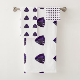 Amethyst Gemstone, February Birthstone, Purple Bath Towel Set