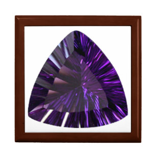 Amethyst Gemstone, February Birthstone, Purple Gift Box