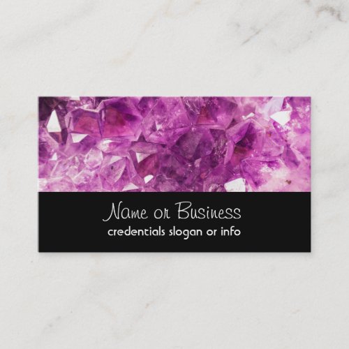 Amethyst Gemstone Image Shiny and Sparkly Business Card