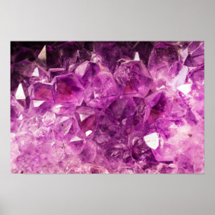 Amethyst Gemstone Image Shiny and Sparkly Poster