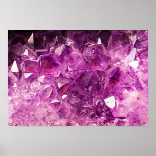 Amethyst Gemstone Image Shiny and Sparkly Poster