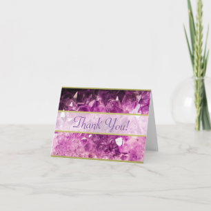 Amethyst Gemstone Image Thank You Card