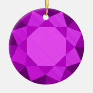 Amethyst Gemstone / Jewel Graphic Image  Ceramic Ornament