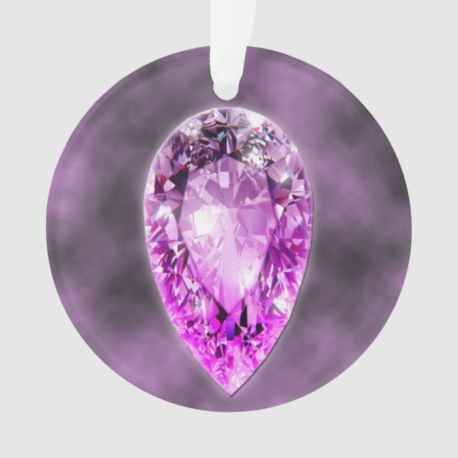 Amethyst Gemstone Ornament (Front)