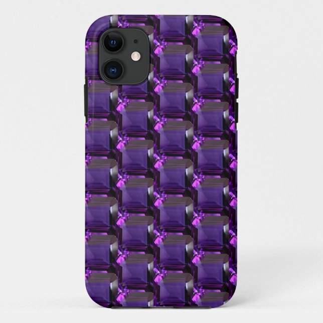 Amethyst Gemstone Purple Case-Mate iPhone Case (Back)